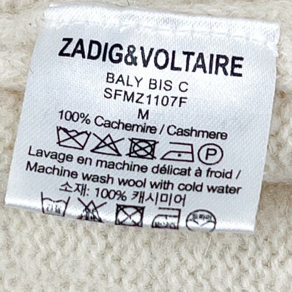 Zadig & Voltaire | Graphic Cashmere Sweater “LOVE” | M - Picture 8 of 9
